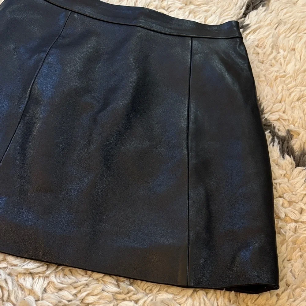 IRO Black Leather Mini Skirt